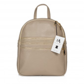 Rucsac din piele naturala, model DiAmanti Salvo Taupe Chiaro